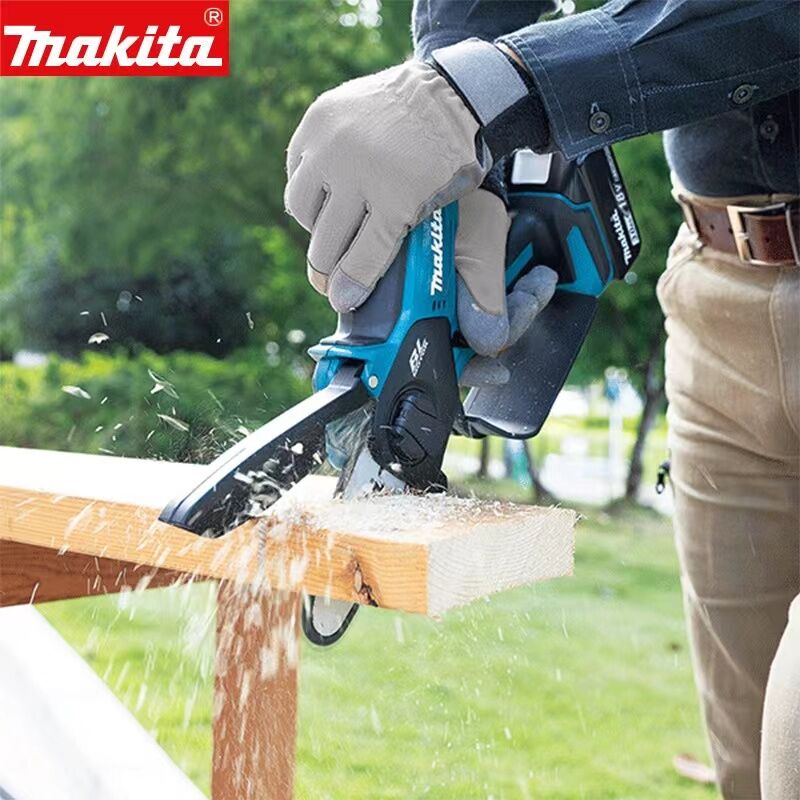 「牧田官方旗艦店」 DUC101小型鋰電手持電鋸 園林修剪 木材切割 21v大容量鋰電池 馬力強勁切割不卡殼